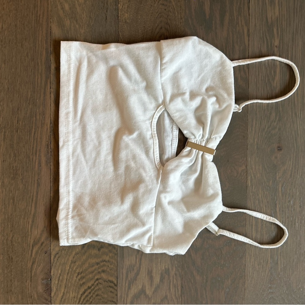 White Sleeveless Crop Top